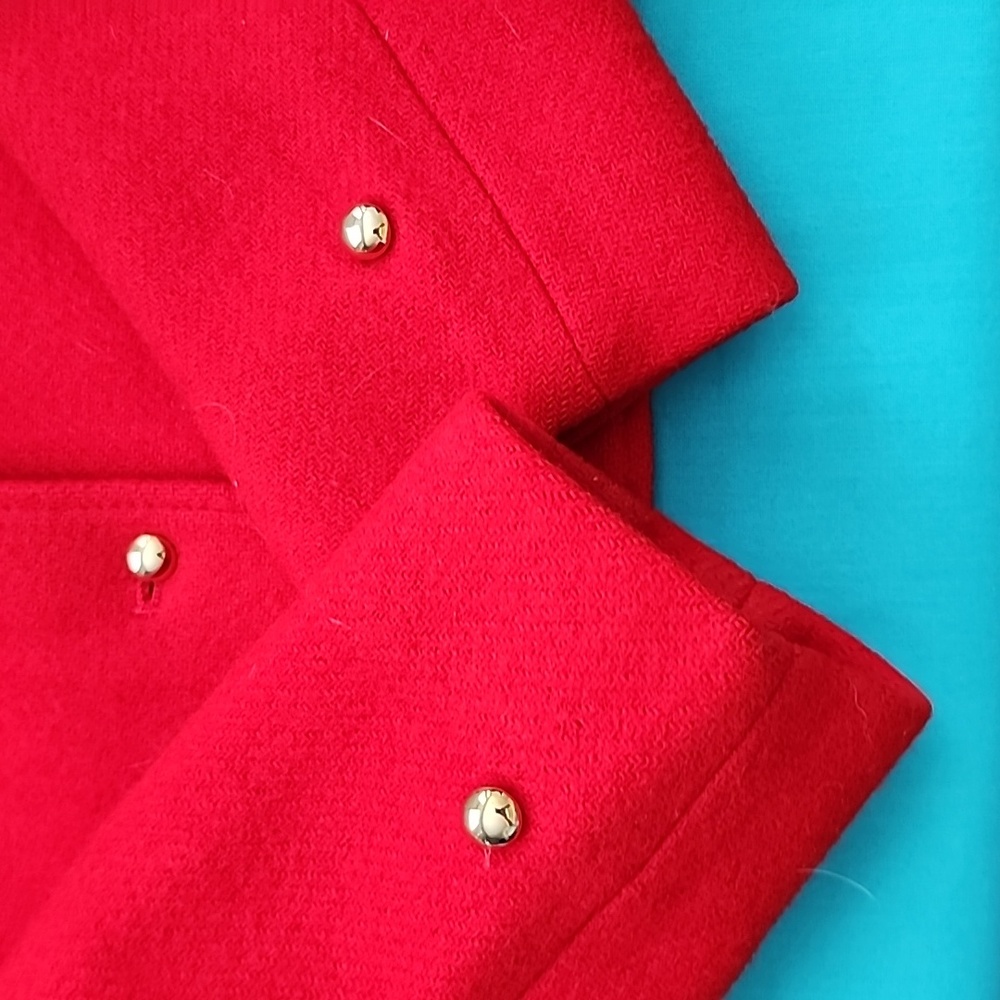 Vintage Pendleton Red Virgin Wool Cropped Jacket … - image 8